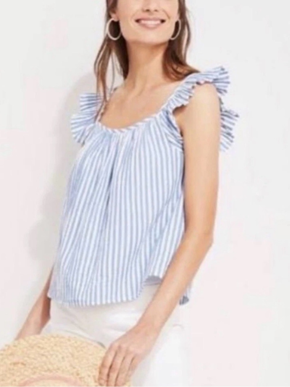 Women's Vineyard Vines Gauzy Ruffle
Top /Blue